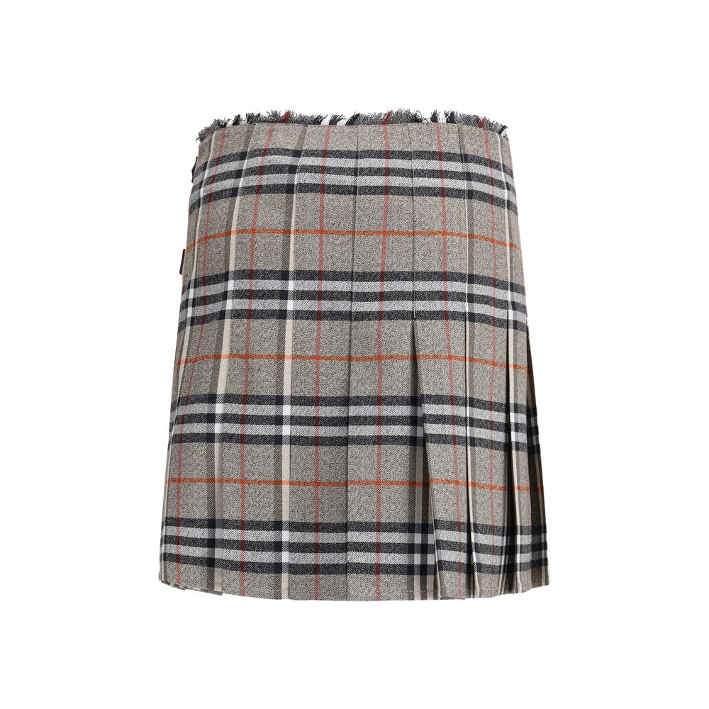 Burberry Check Archive Wool Miniskirt
