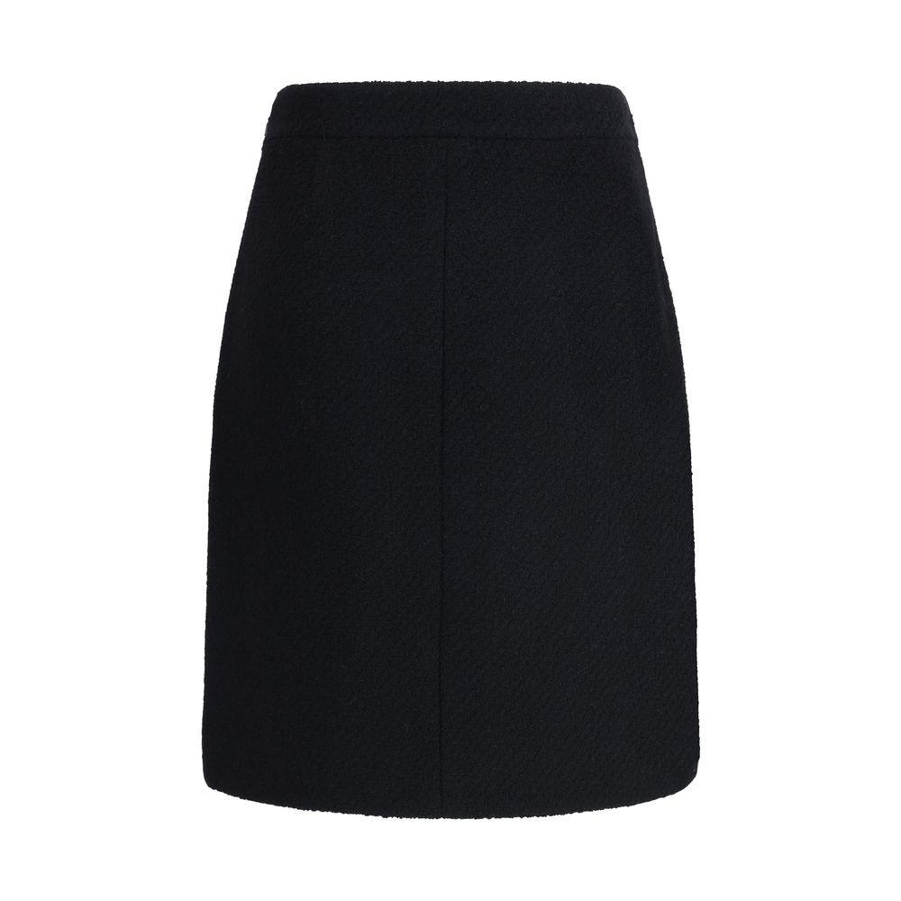 Chloé Bouclé Wool Midi Skirt
