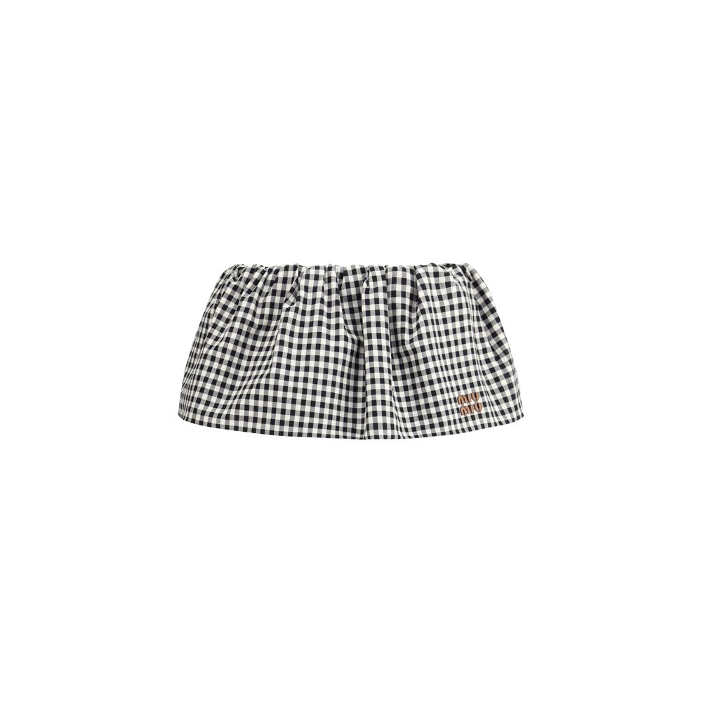 Miu Miu Vichy Pattern Miniskirt