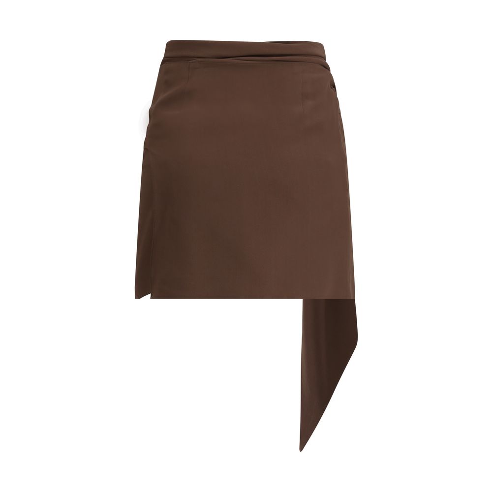 Prada Silk Crepe de Chine Mini Skirt