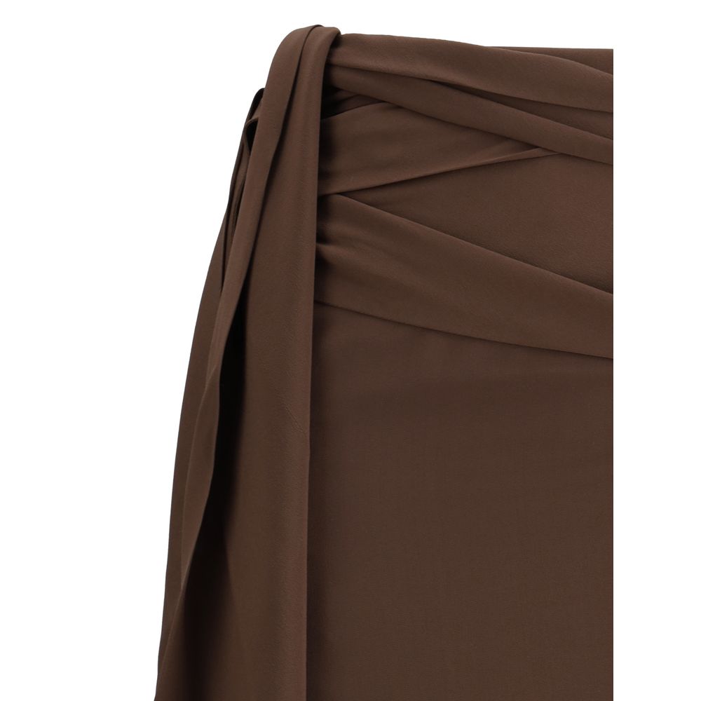 Prada Silk Crepe de Chine Mini Skirt