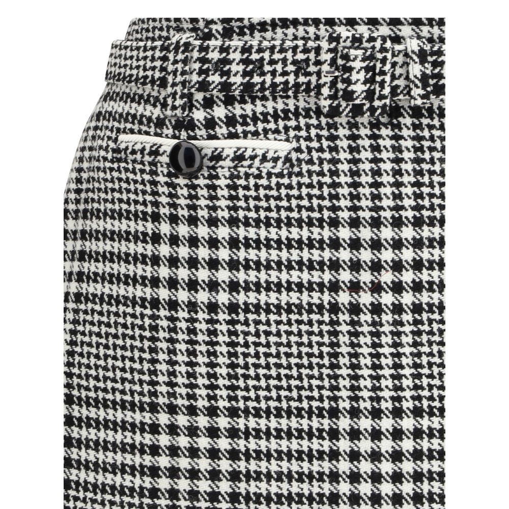 Self-Portrait Houndstooth Wool Pants-skirt