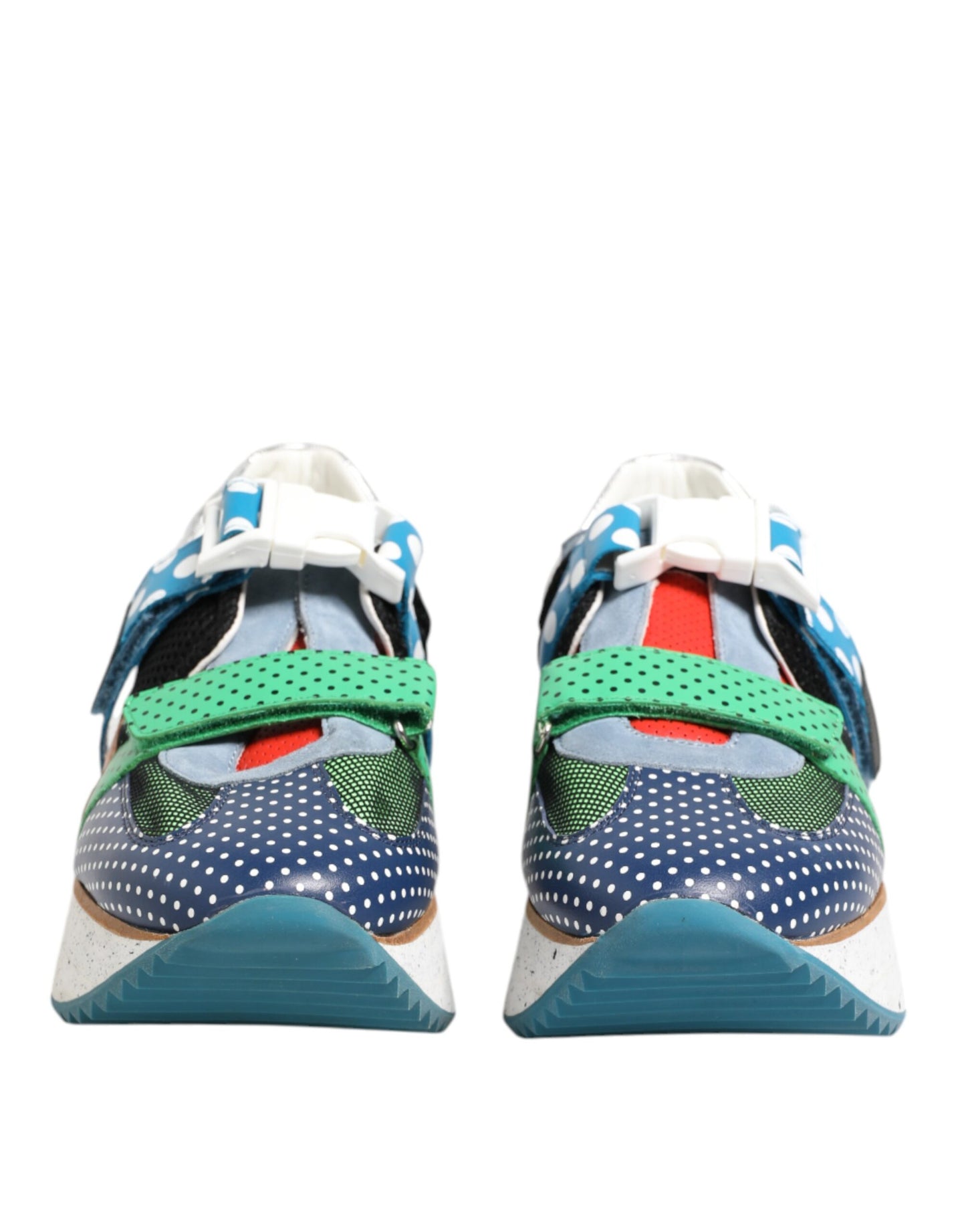 Dolce & Gabbana Multicolor Leather Low Top Sneakers