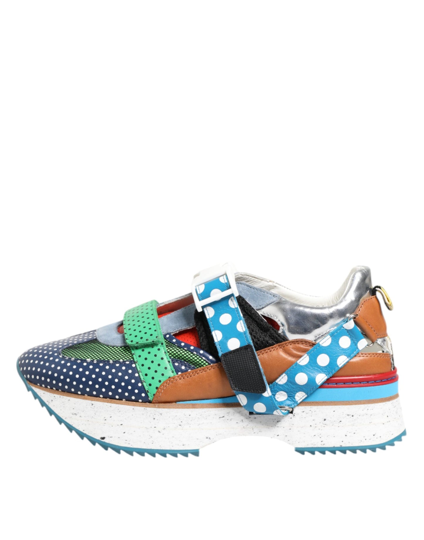 Dolce & Gabbana Multicolor Leather Low Top Sneakers