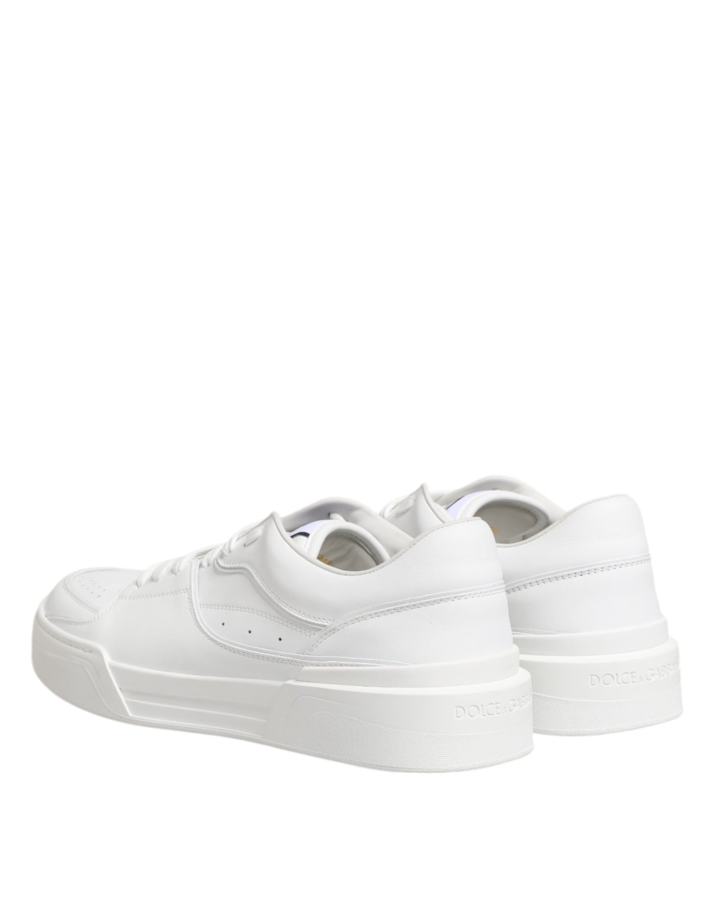 Dolce & Gabbana White Miami Leather Low Top Sneakers