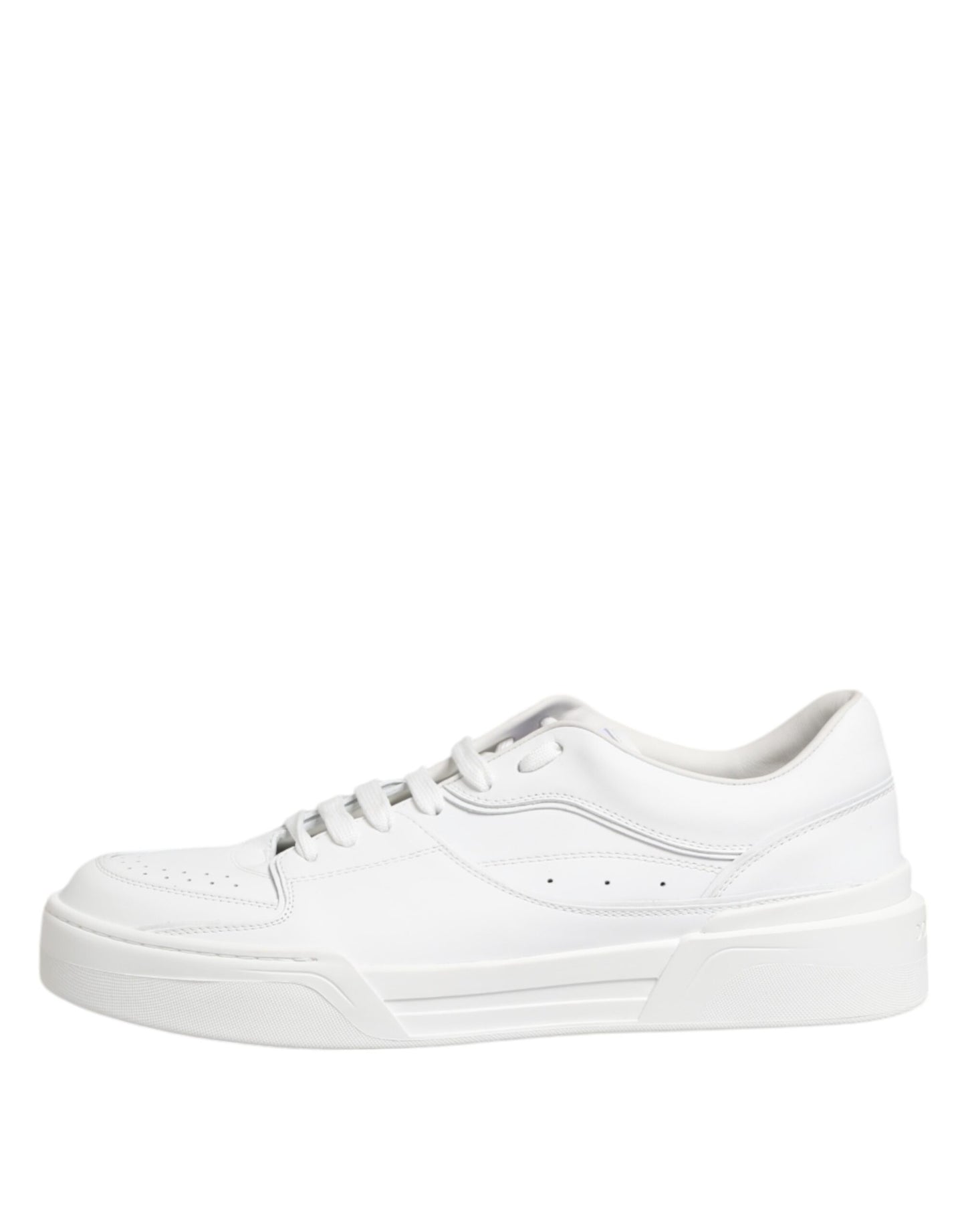 Dolce & Gabbana White Miami Leather Low Top Sneakers