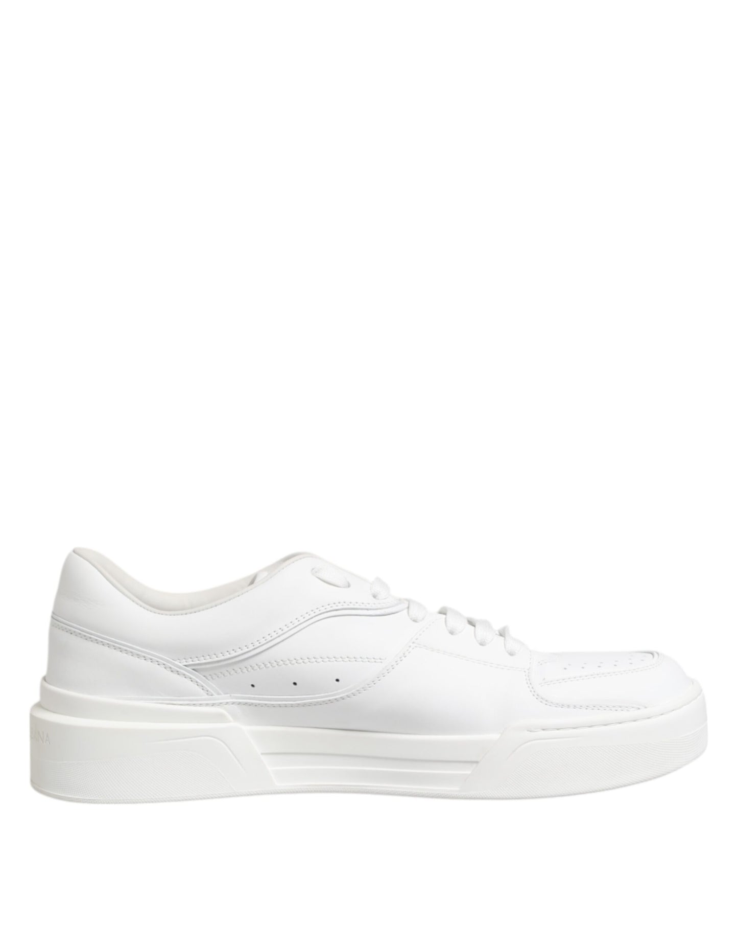 Dolce & Gabbana White Miami Leather Low Top Sneakers