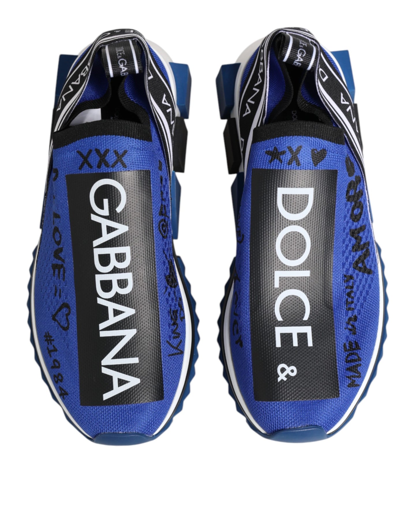 Dolce & Gabbana Blue Logo Low Top Sorrento Sneakers