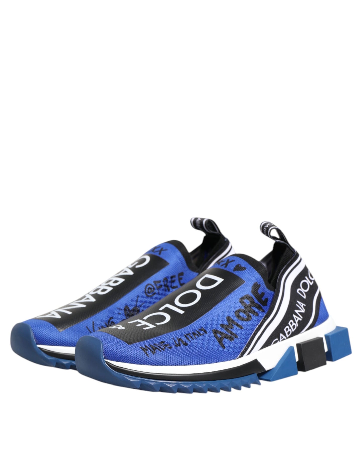 Dolce & Gabbana Blue Logo Low Top Sorrento Sneakers
