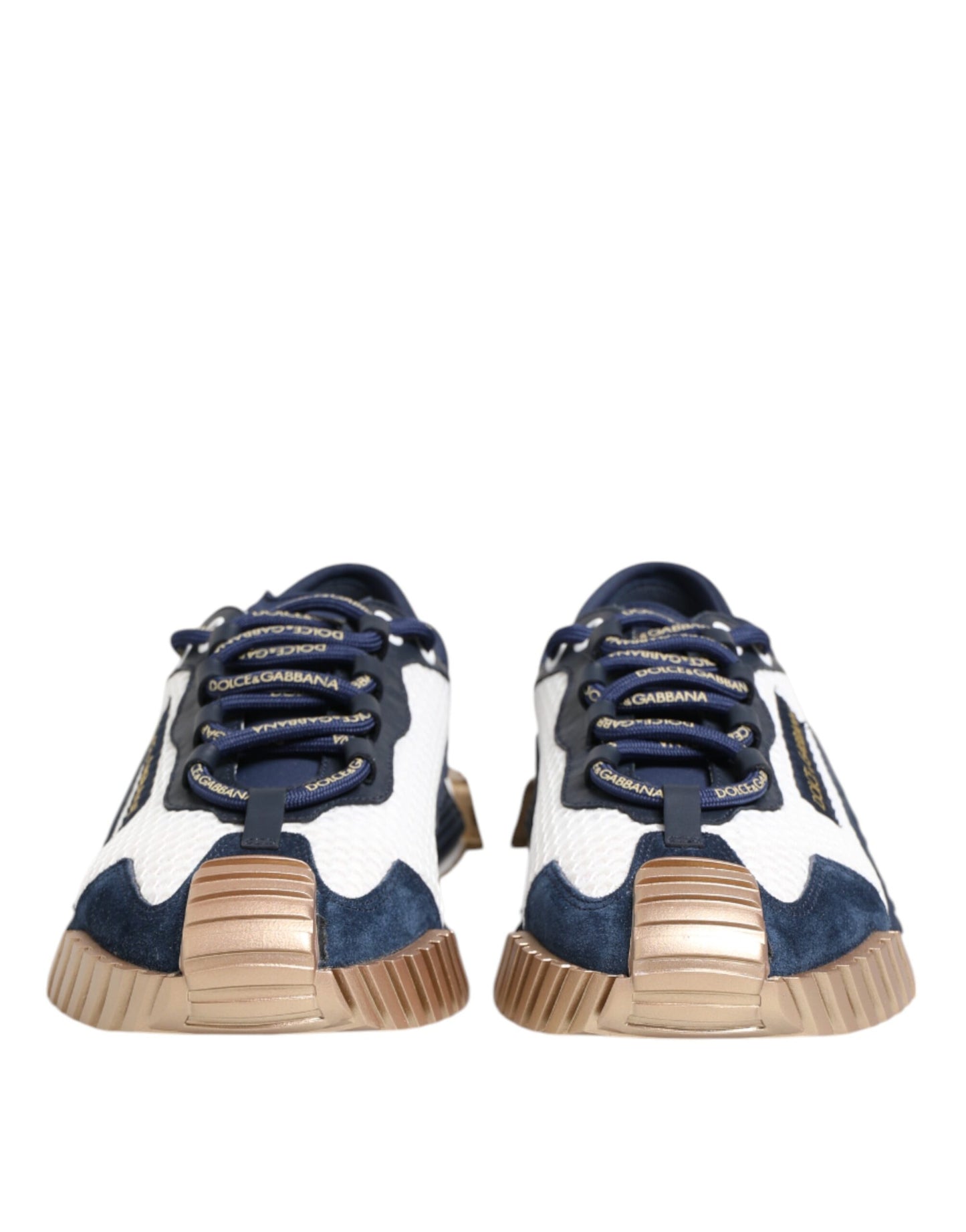 Dolce & Gabbana Blue White Low Top NS1 Men Sneakers