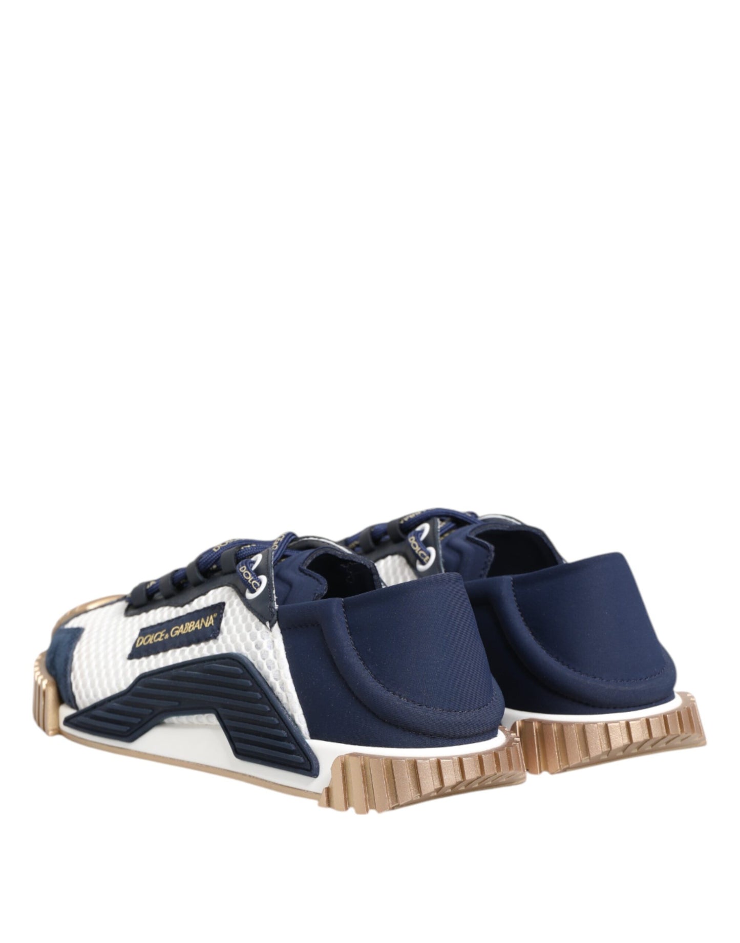 Dolce & Gabbana Blue White Low Top NS1 Men Sneakers