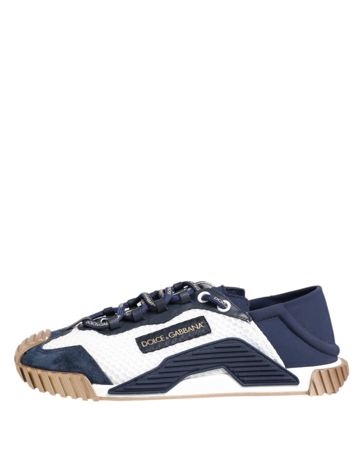 Dolce & Gabbana Blue White Low Top NS1 Men Sneakers