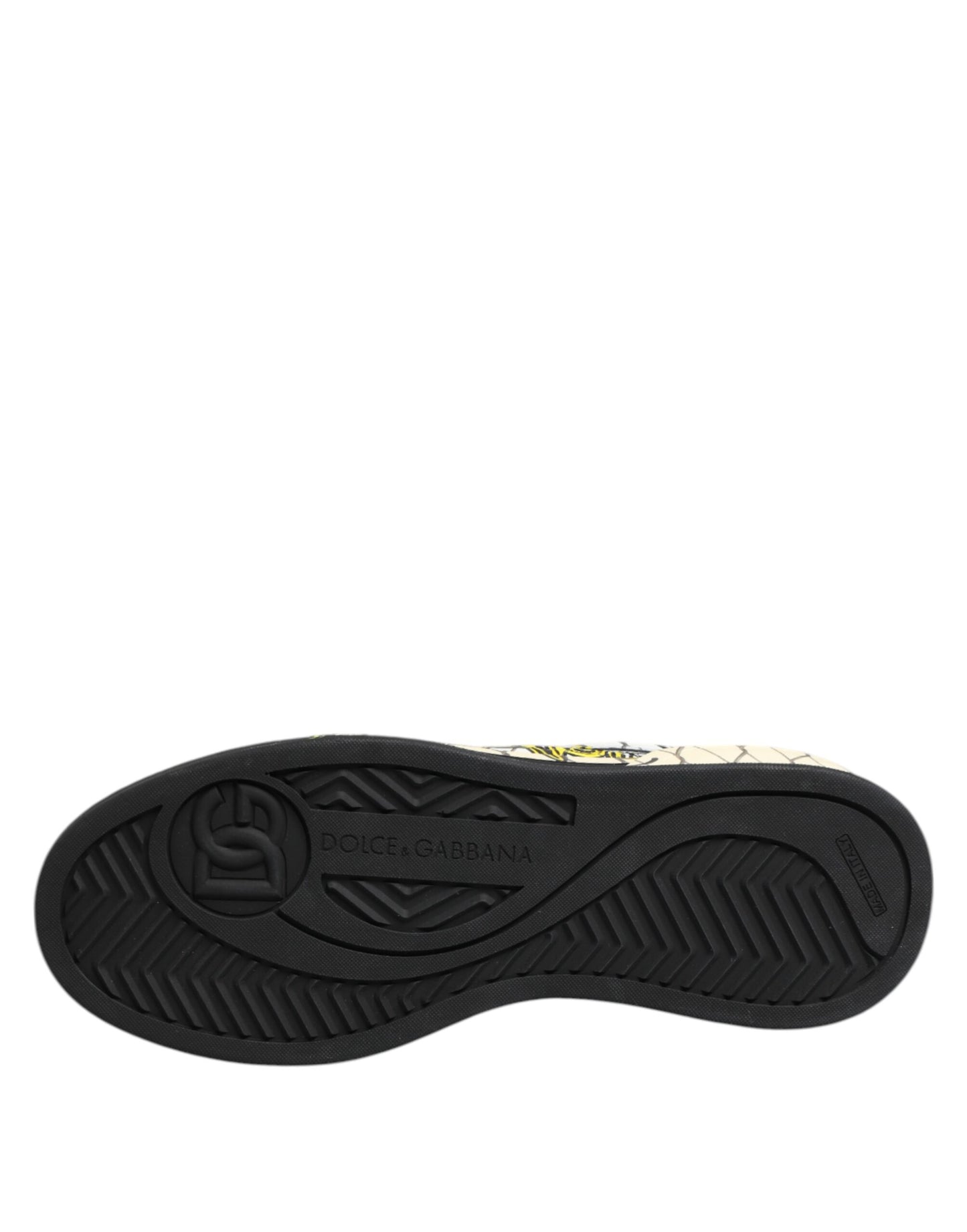 Dolce & Gabbana White Logo Print Low Top Sneakers for Men