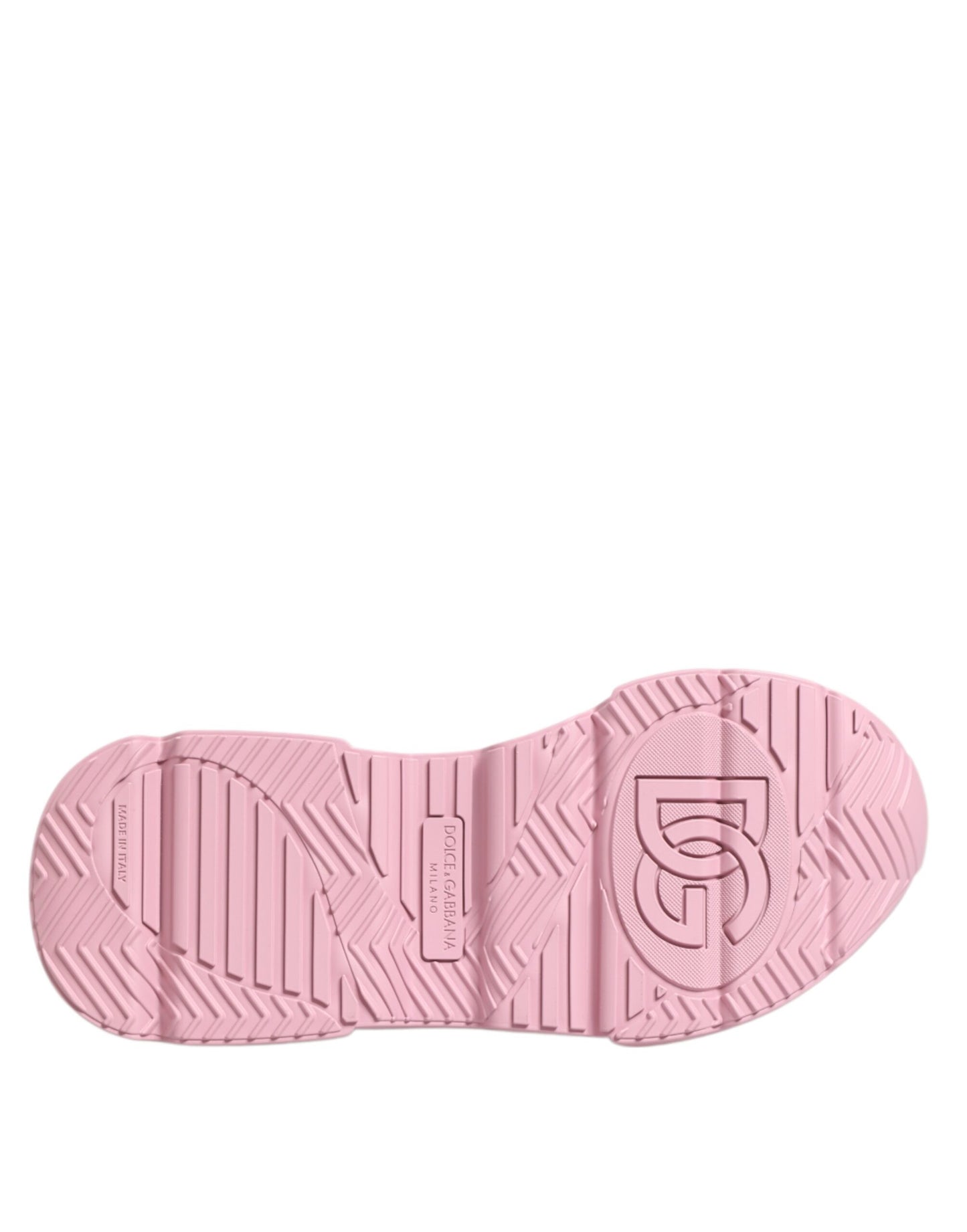 Dolce & Gabbana Pink Leather Daymaster Low Top Sneakers