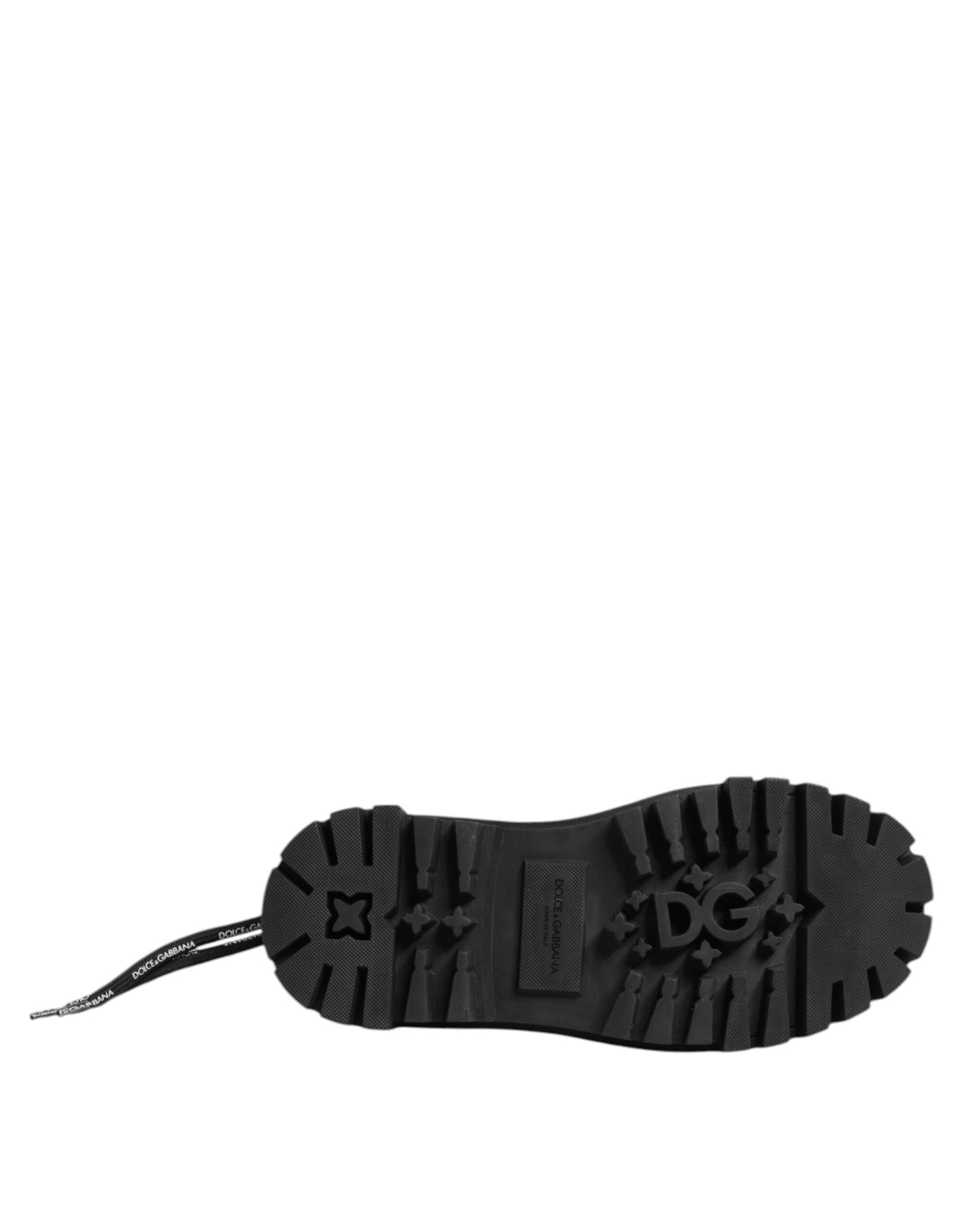 Dolce & Gabbana Black Low Top Lace Up Trekking Sneakers