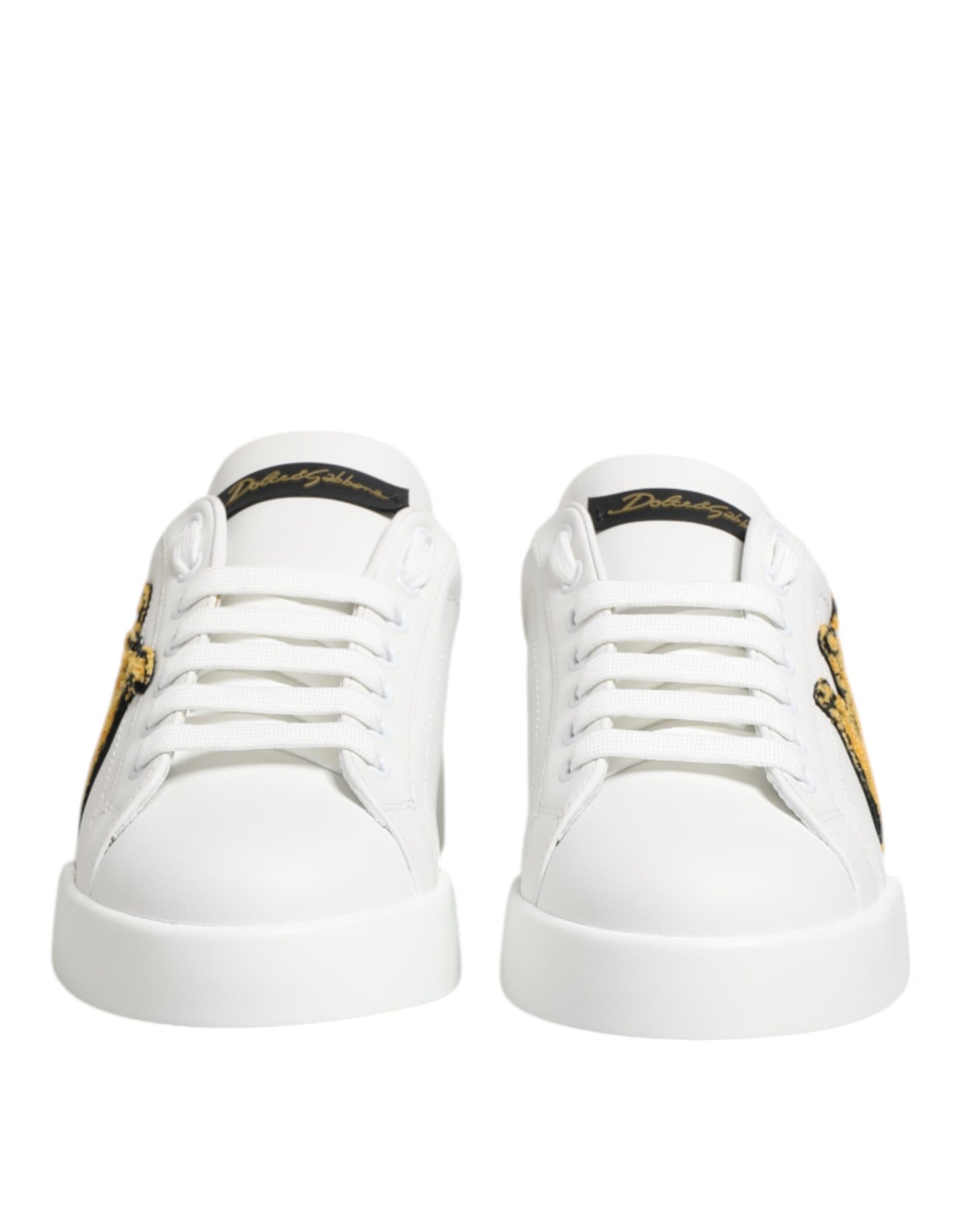 Dolce & Gabbana White Crown Patch Portofino Men Sneakers