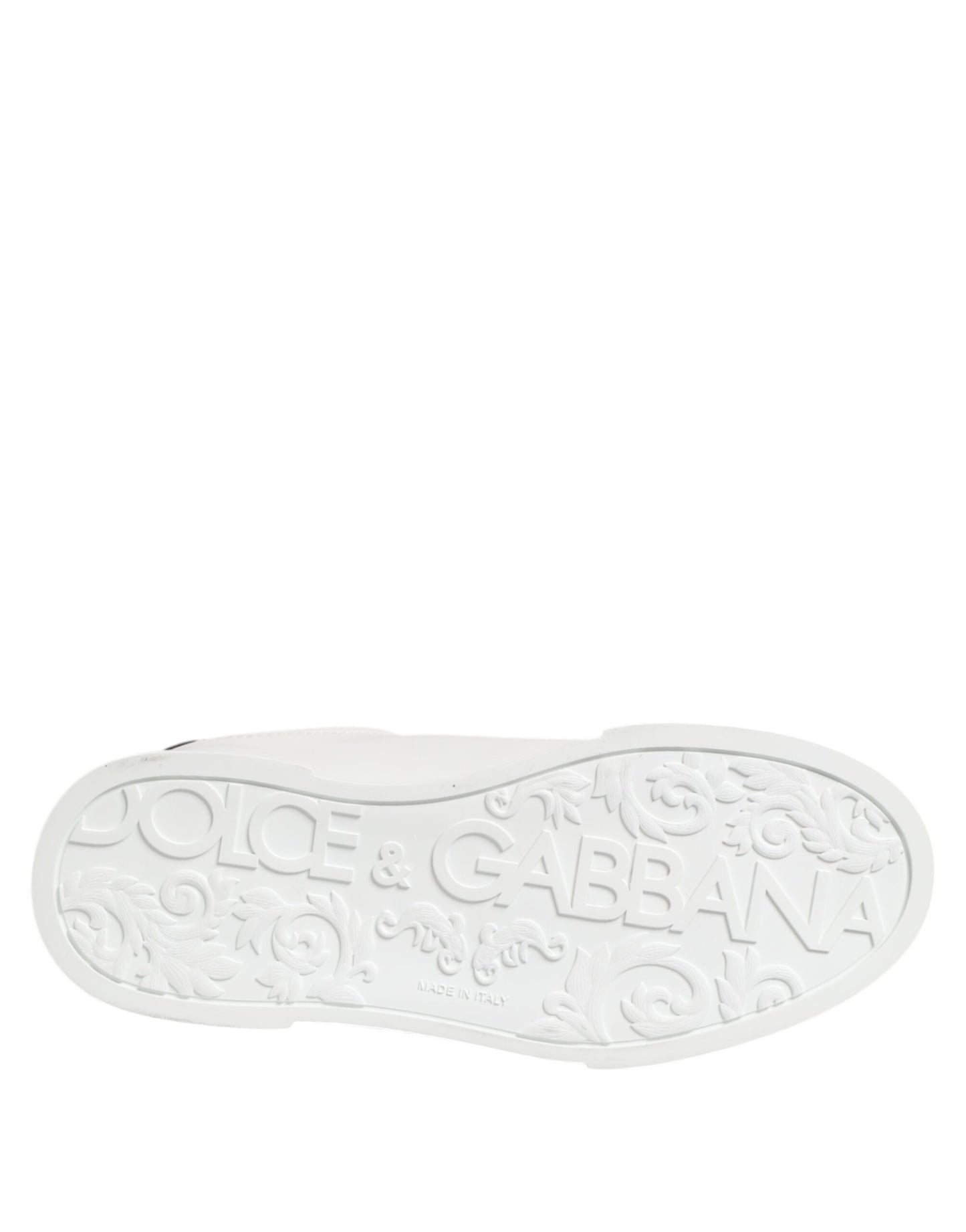 Dolce & Gabbana White Crown Patch Portofino Men Sneakers