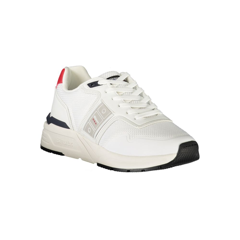 Blauer White Polyester Men Sneaker - Casual Elegance Redefined