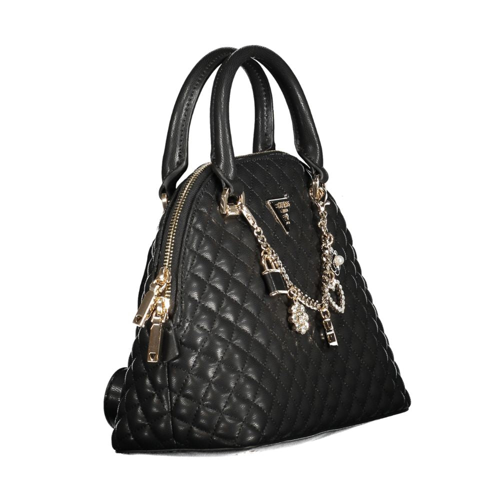 Guess Jeans Black Everlee Handbag – Faux Leather, Elegant Design