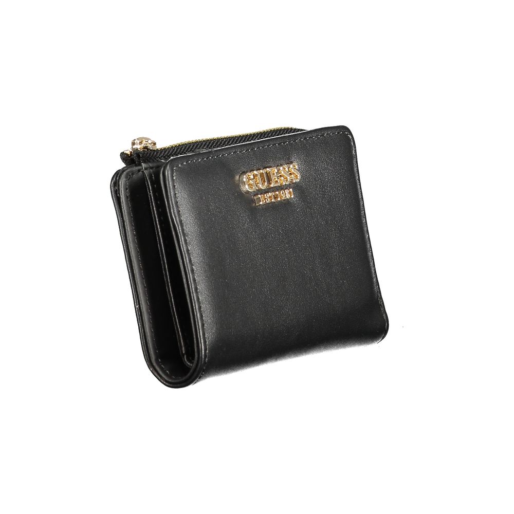 Guess Jeans Black Faux Leather Wallet for Women