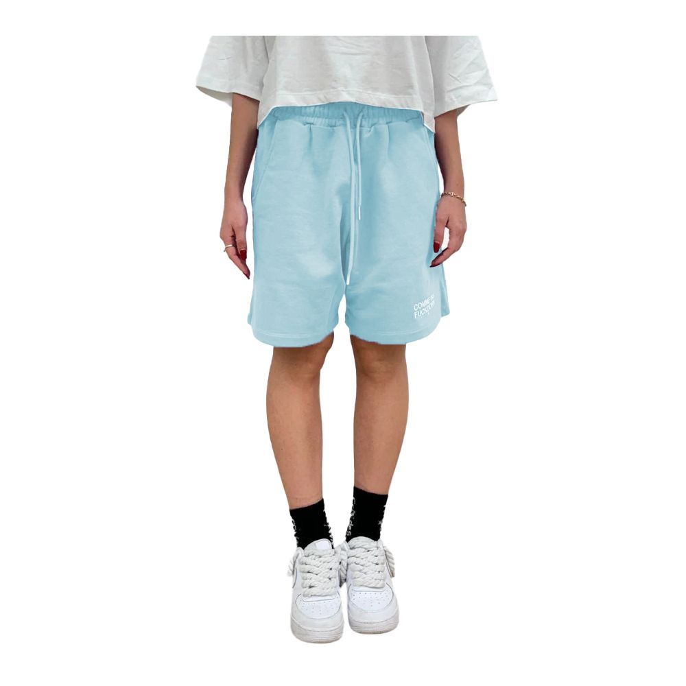 Comme Des Fuckdown Blue Cotton Fleece Shorts