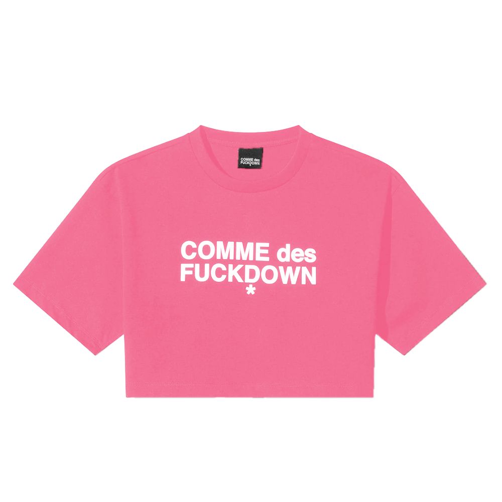 Comme Des Fuckdown Fuchsia Cotton Tee