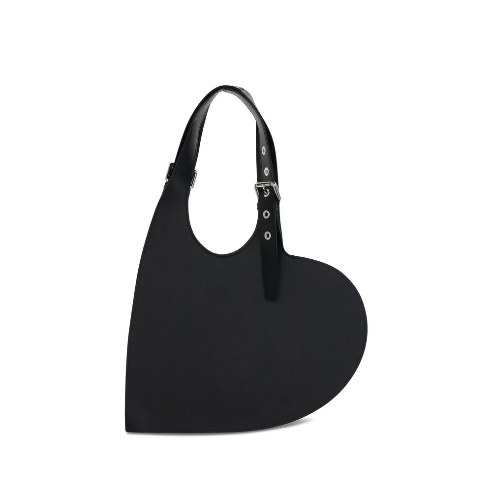 Coperni Belt Heart Shoulder Bag - Bold Red Leather Accessory