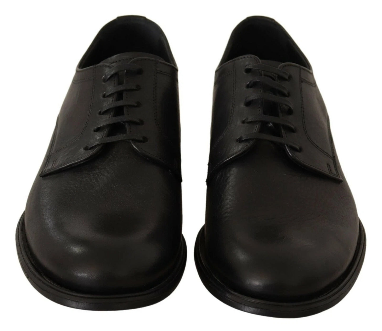 Dolce & Gabbana Black Lace Up Leather Men's Formal Derby Shoes
