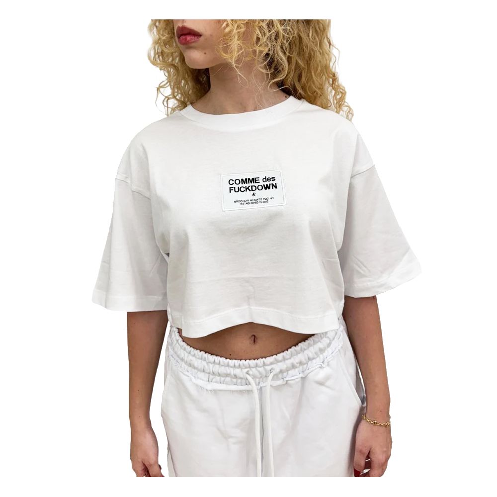 Comme Des Fuckdown White Cotton T-Shirt