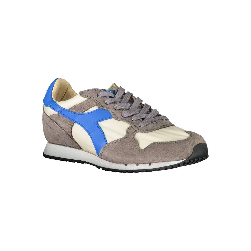Diadora Gray Fabric Sneaker - Stylish & Versatile Sports Shoe