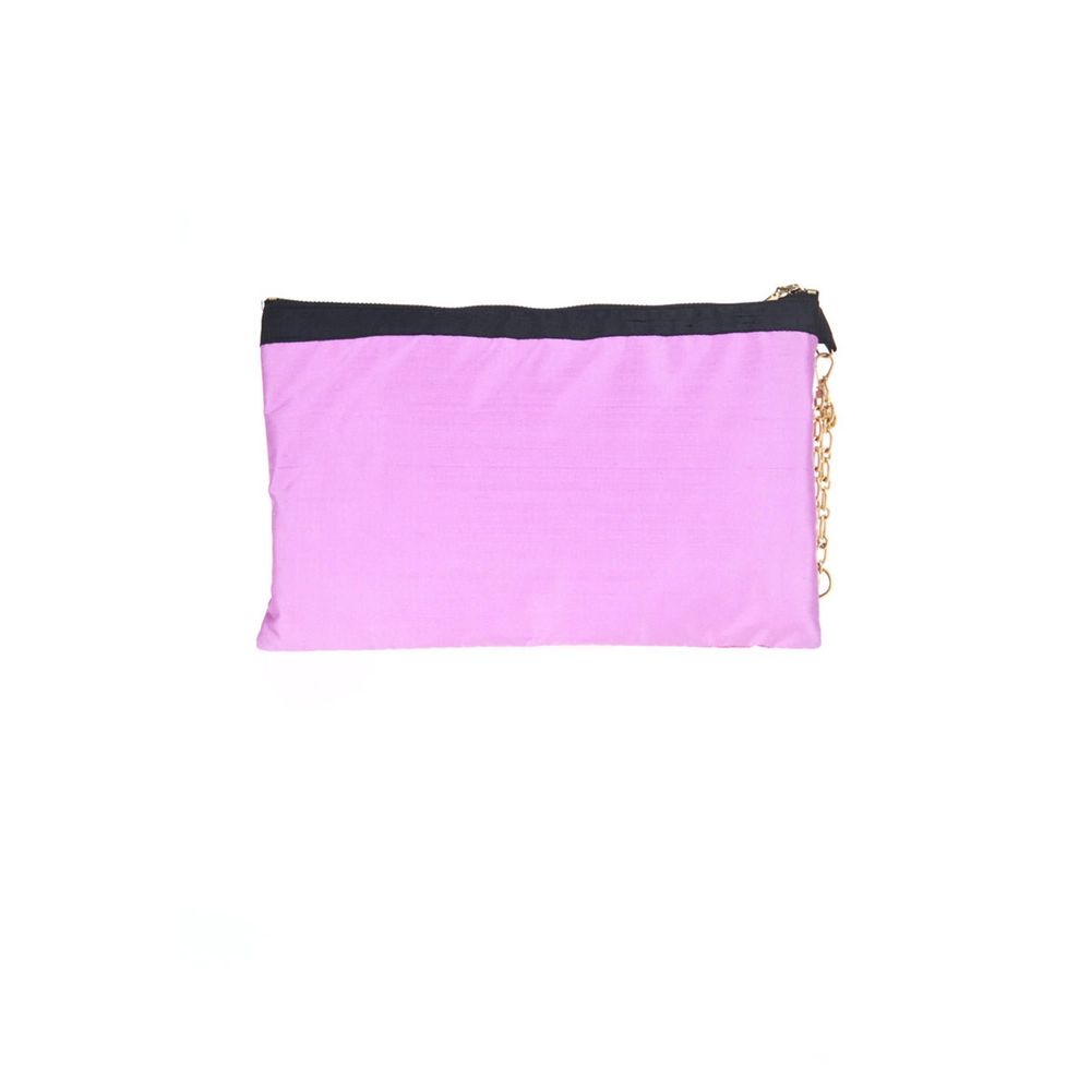 Patrizia Pepe Purple Silk Handbag - Chic Elegance Redefined