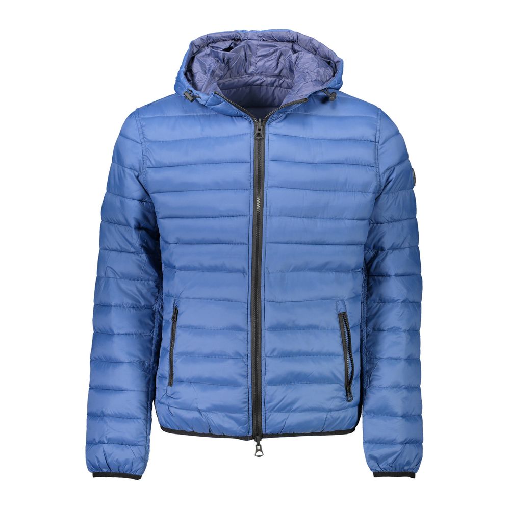 U.S. Polo Assn. Blue Nylon Hooded Reversible Jacket