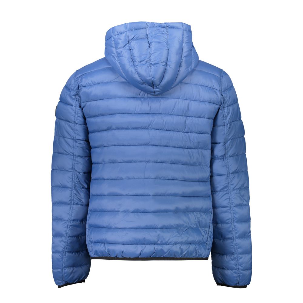 U.S. Polo Assn. Blue Nylon Hooded Reversible Jacket
