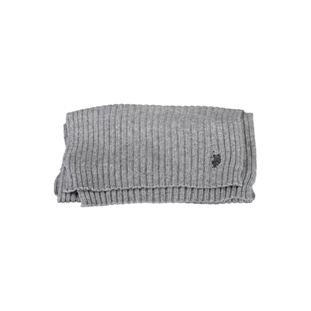 U.S. POLO ASSN. Gray Wool Scarf - Classic Heritage Style