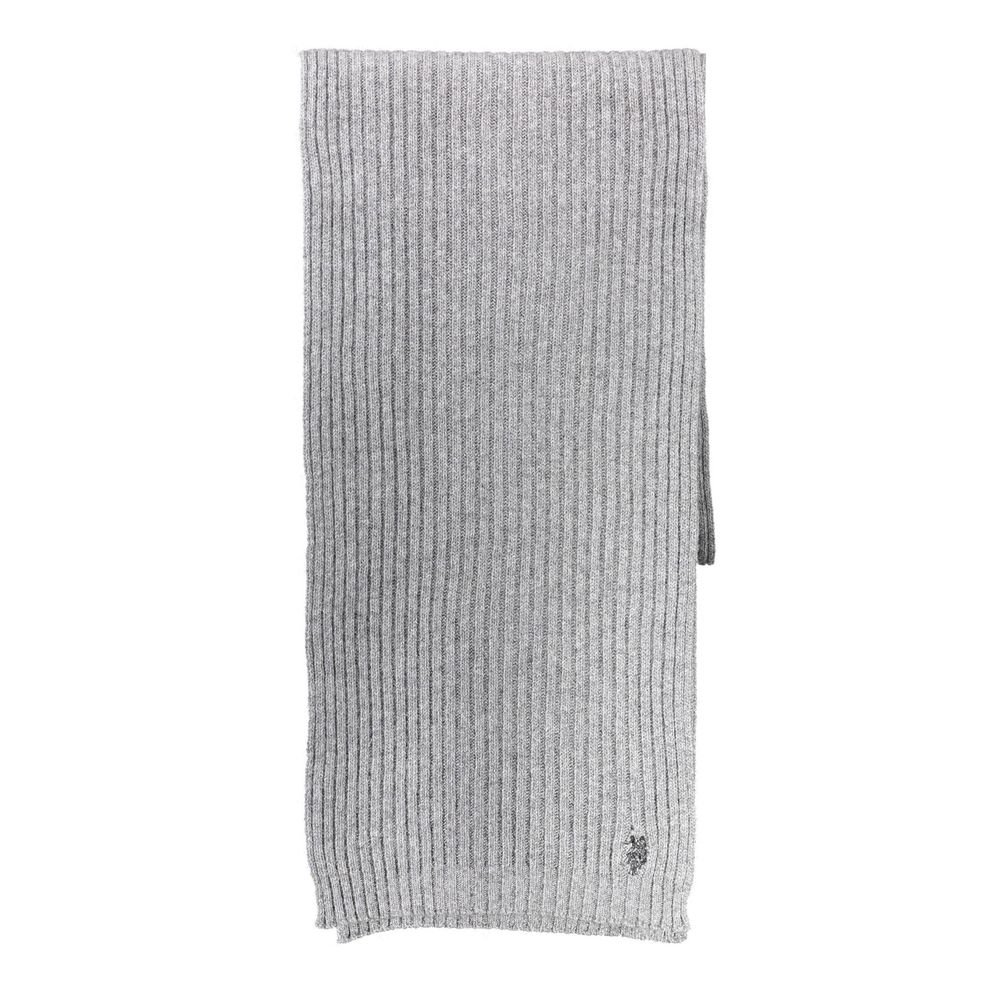U.S. POLO ASSN. Gray Wool Scarf - Classic Heritage Style