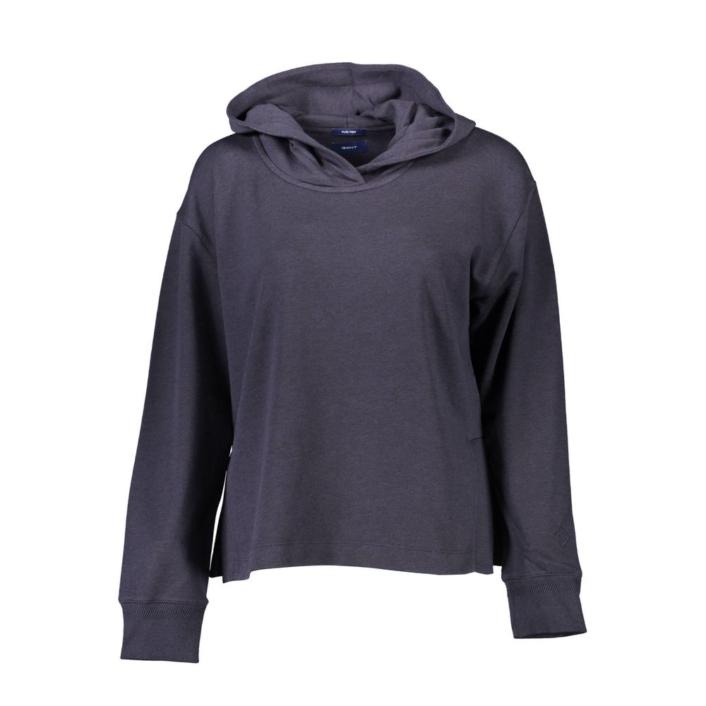 Gant Blue Cotton Sweater with Hood