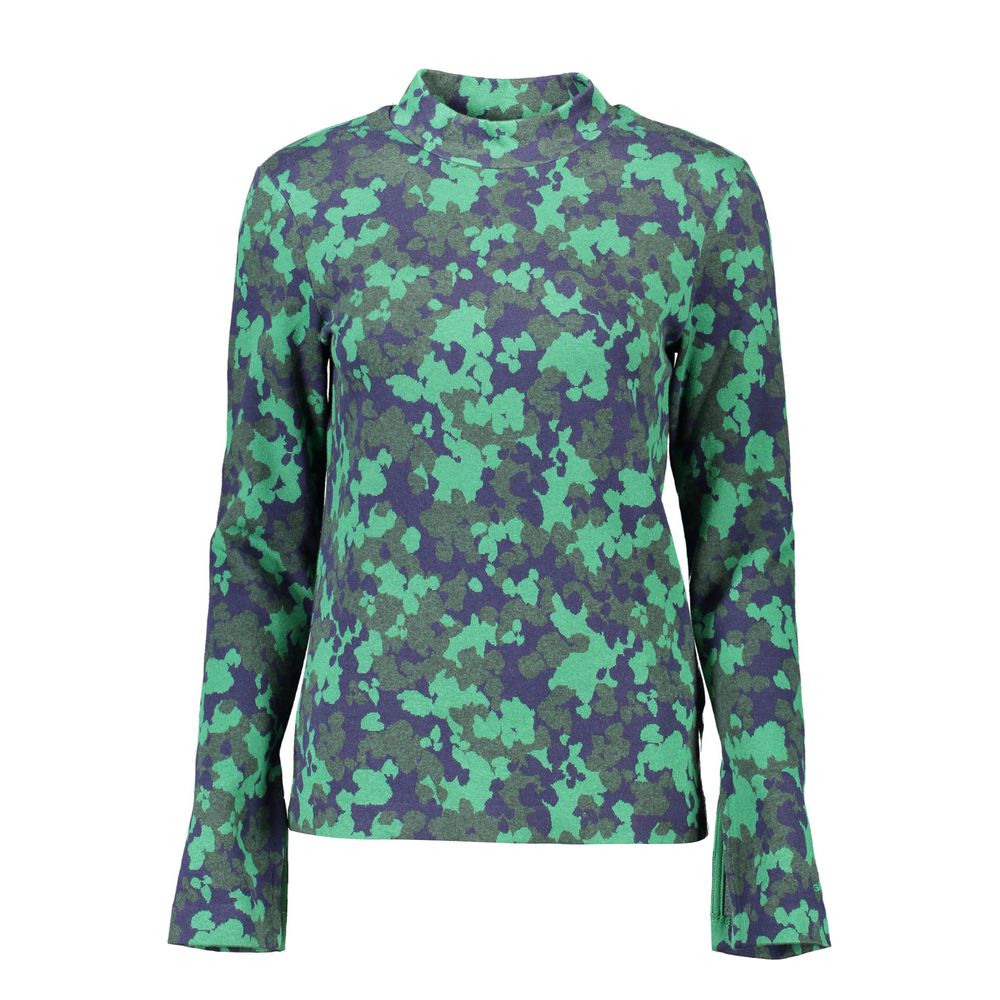 Gant Green Cotton Sweater with Mock Neck