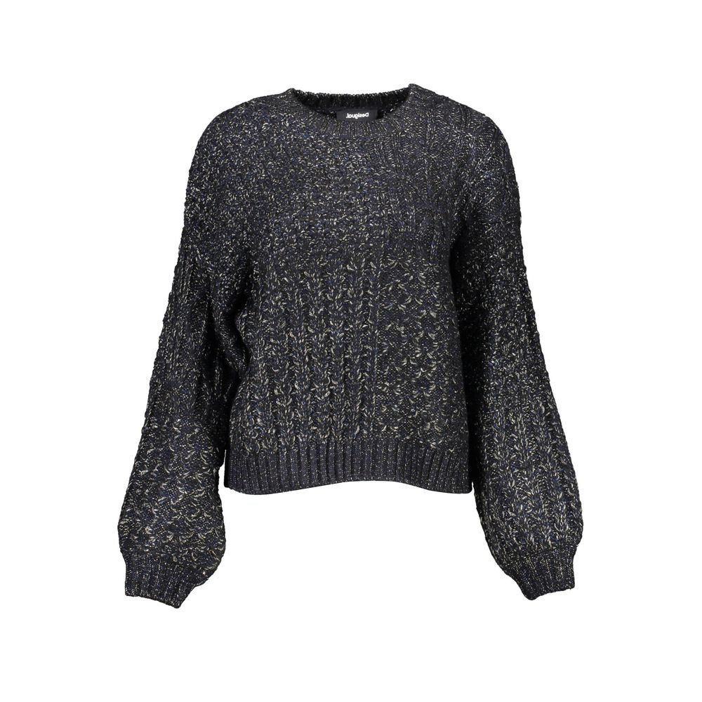 Desigual Black Polyester Sweater - A Statement of Style