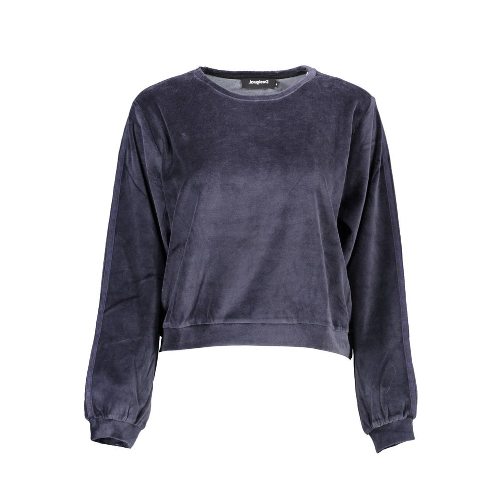 Desigual Blue Cotton Sweater - Embrace Vibrant Comfort