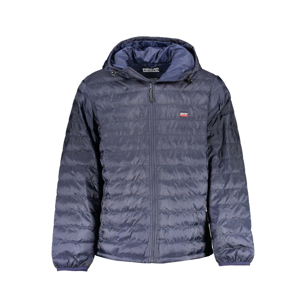 Levi's Blue Polyester Hooded Jacket