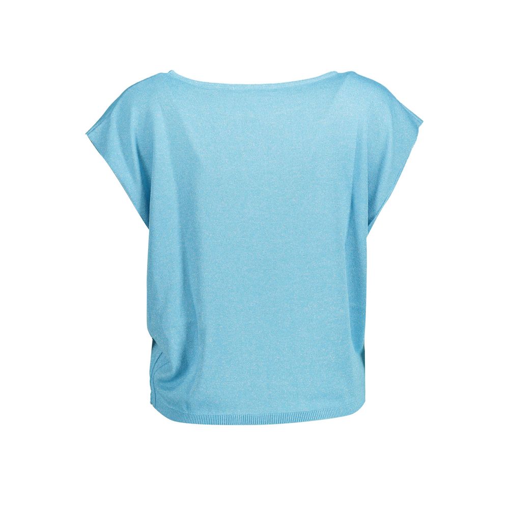 Kocca Blue Polyester Sleeveless Top