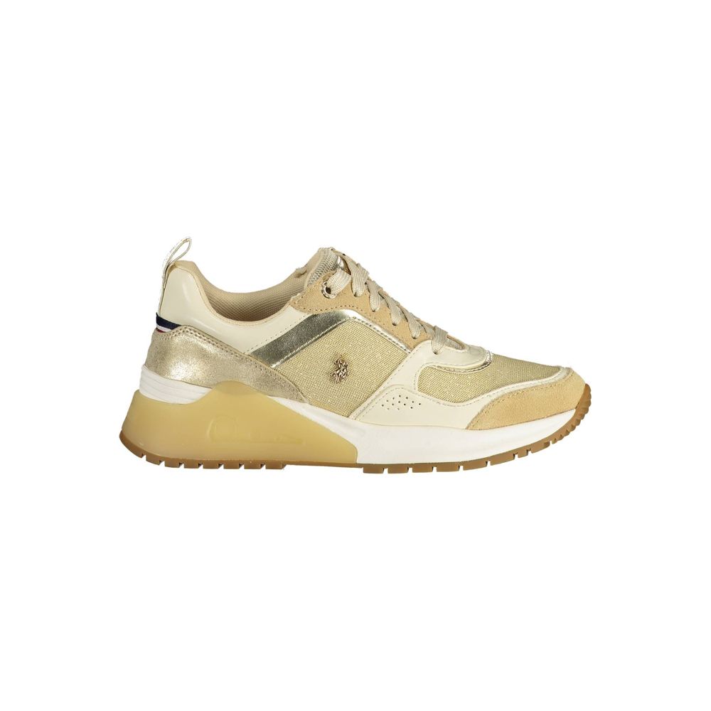 U.S. Polo Assn. Gold Polyester Sneaker - Timeless Sport-Inspired Footwear