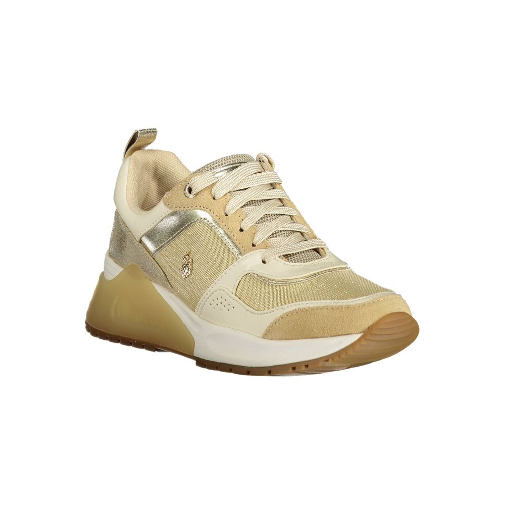 U.S. Polo Assn. Gold Polyester Sneaker - Timeless Sport-Inspired Footwear