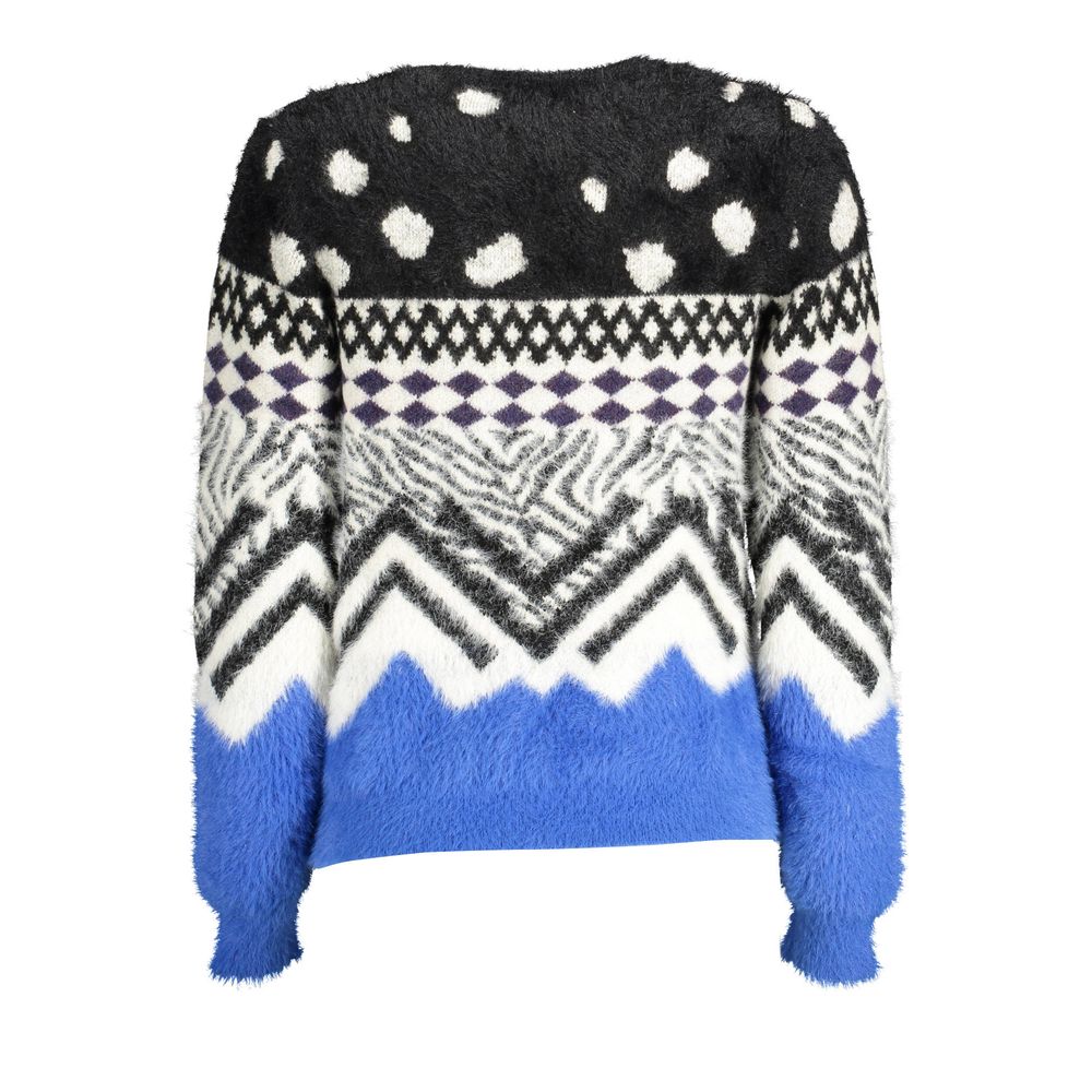 Desigual Black Polyester Sweater - Bold and Unique Style