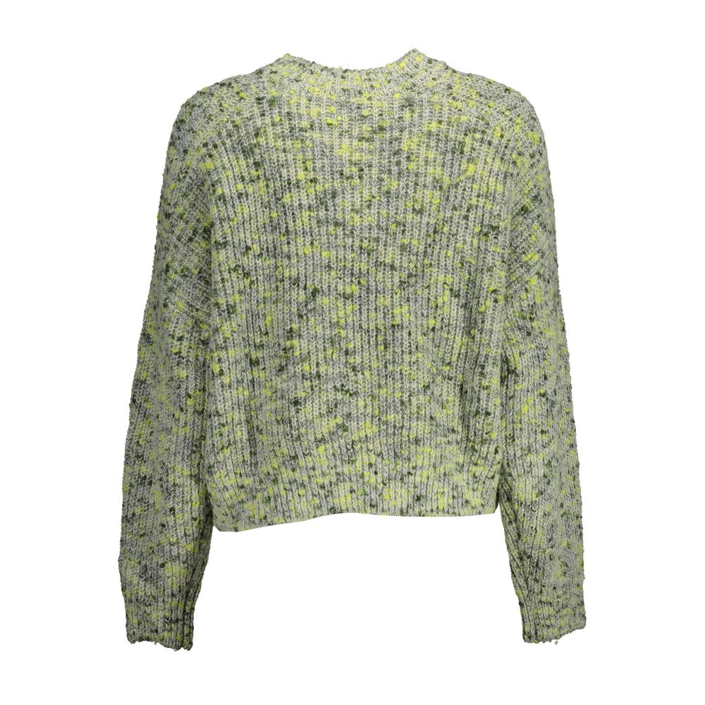 Desigual Green Polyester Sweater – Bold and Unique Style