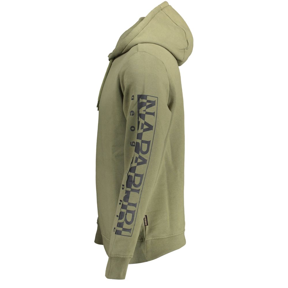 Napapijri Green Cotton Hoodie Sweatshirt