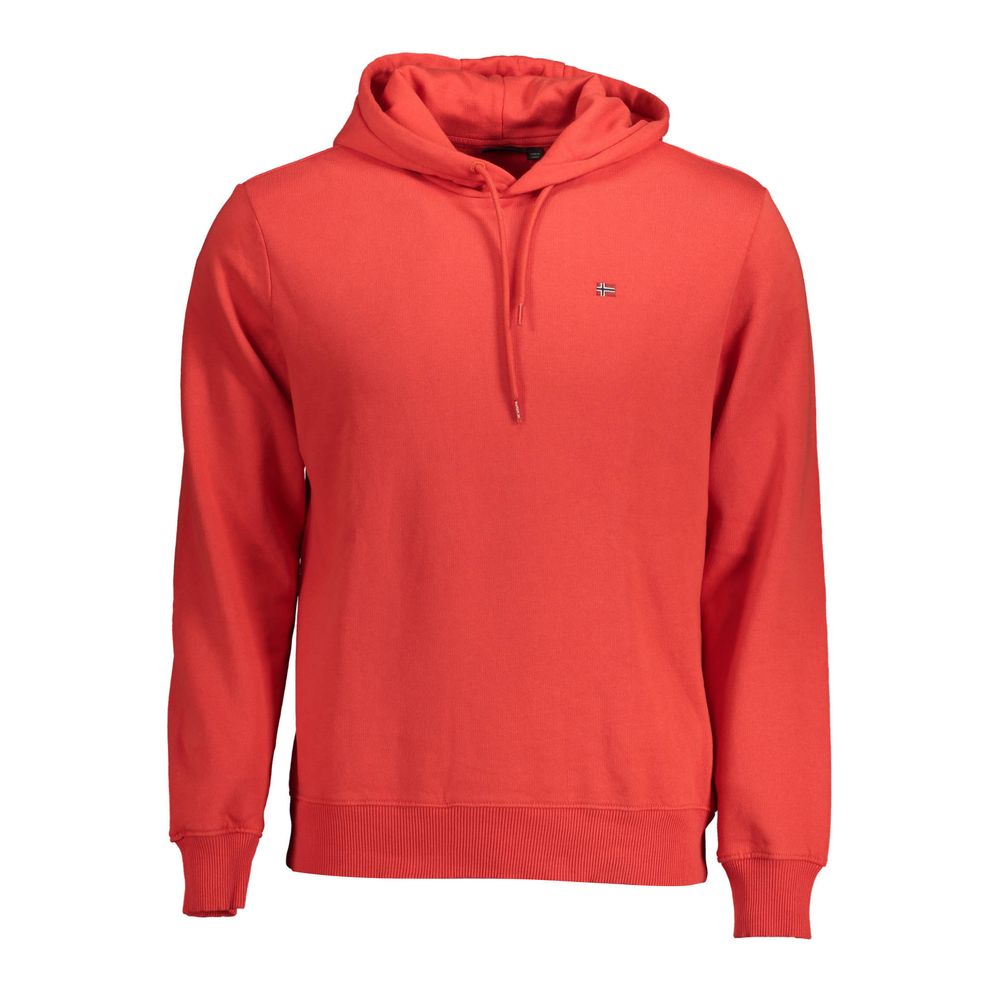 Napapijri Red Cotton Sweater: Sustainable Comfort Meets Urban Style
