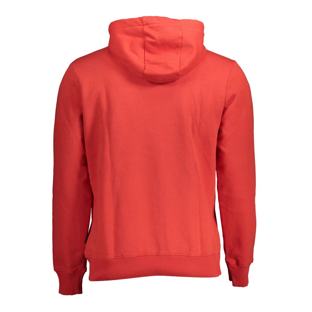 Napapijri Red Cotton Sweater: Sustainable Comfort Meets Urban Style