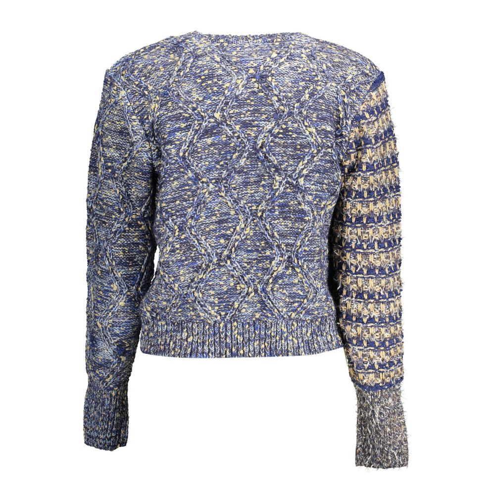 Desigual Blue Polyester Sweater - A Vibrant Statement Piece