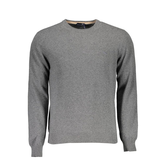 Harmont & Blaine Gray Wool Sweater - Timeless Elegance